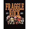 Europäische Größe 1 Stück Damen Freizeit-T-Shirt mit Rundhalsausschnitt, Fraggles Rock 1983 Aufdruck, Geometrisches Muster, Mittlere Dehnbarkeit, Ganzjahres Mode-Top