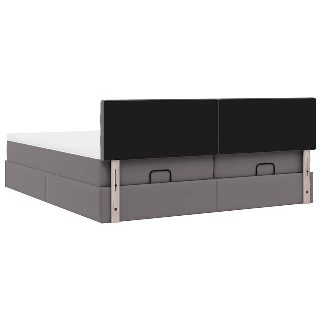 Ottoman Bed with Mattress Light Grey 90x190 cm Velvet