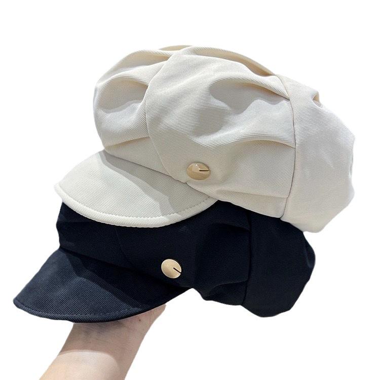 Women's Summer Korean Style Cloud Beret: Versatile, Face-Slimming Painter Hat with Large Head Circumference - Internet Celebrity Trend.