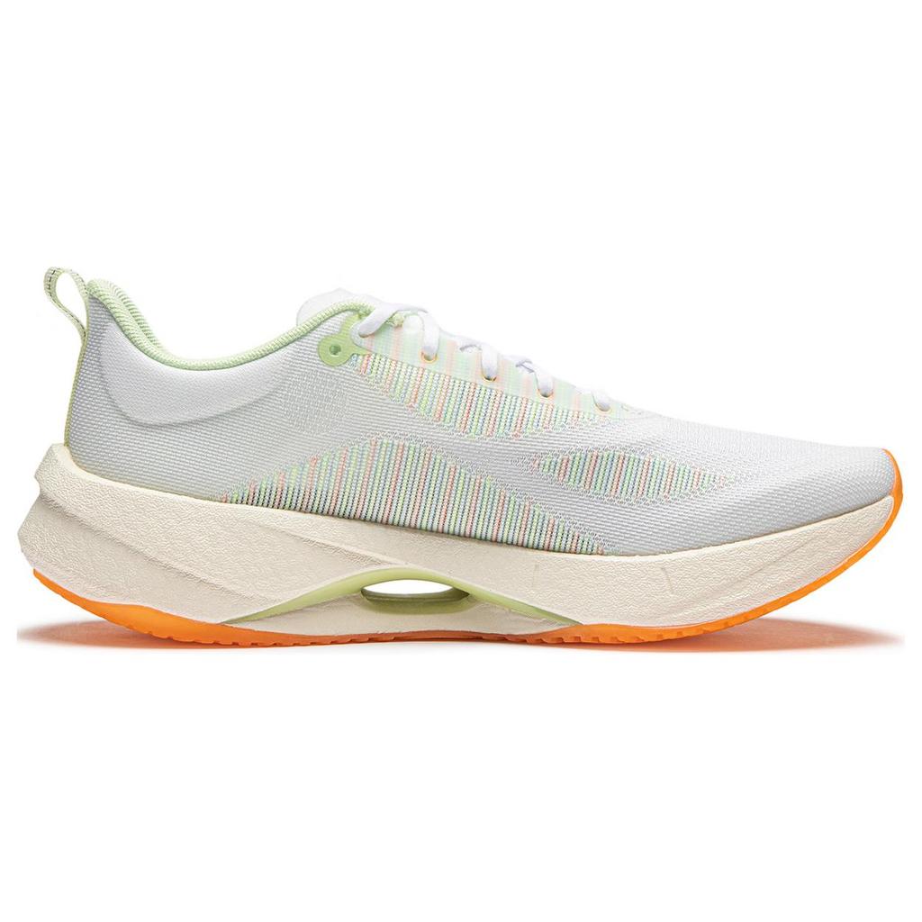 New LiNing Super Light 21 Cushioned Slip Resistant Breathable Lightweight Low Top Casual Running Shoes Women's White Green ARBU002-40