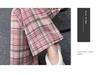 Petite Retro Pink Plaid Wide-Leg Pants, 150cm