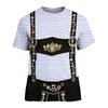 Herren Oktoberfest Vintage Print Kurzarm T-Shirt Lockere Passform Sommer