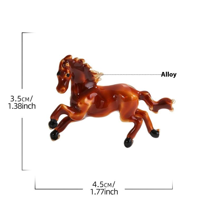 Luxury Vintage Horse Brooches For Women Men  Year Of The Horse Animal Party Office Brooch Pin Jewelry Accessories