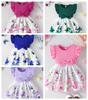 Infant Toddler Girl Floral Butterfly Dress, Ruffle Sleeve Bow Accent Dress, Casual Summer Outfit 6-36M