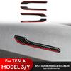 4PCS Door Handle Cover For Model 3 Y Carbon Fiber Styling Premium Durable 2018-2023  Cover Protector Sticker
