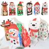 DIY New Year Snowflakes Merry Christmas Gift Boxes Food Packaging Christmas Paper Bag Candy Box