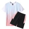 Letní neformální sportovní set s krátkým rukávem Dvoudílný oversized set kraťasů rychleschnoucí