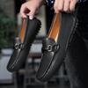 Men's Soft Sole Leather Moccasins Breathable Cowhide Loafers with Flexible Ergonomic Design & Non-Slip Outsole for Daily Comfort