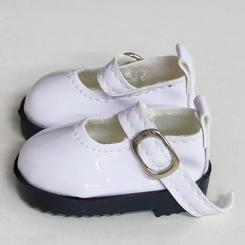 6-Point BJD 30cm Doll Leather Shoes, Flat Patent Leather, Casual Fit 4.7cm×2.5cm