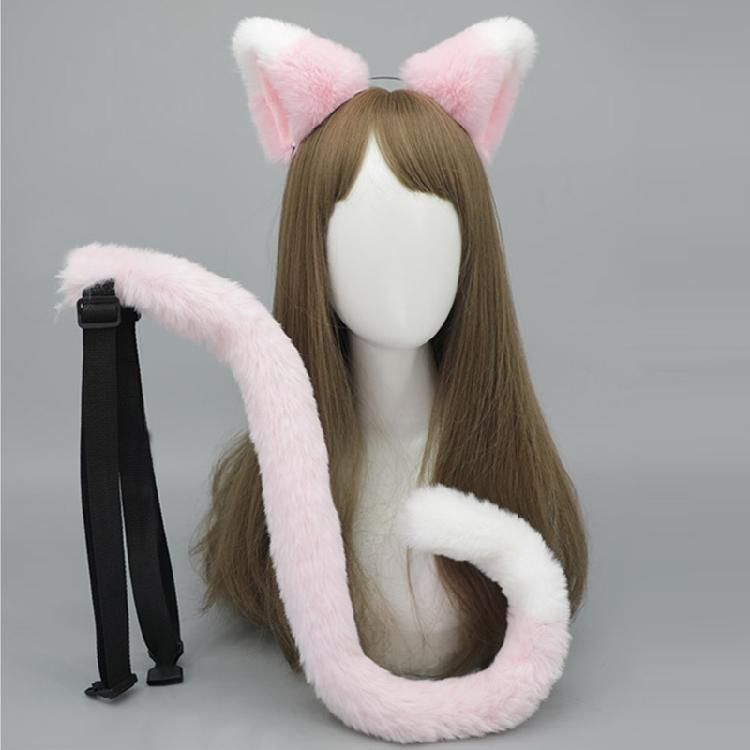 Masquerades Party Hair Hoop Animal Ear Plush Headband/Tail Girl Hair Ornaments