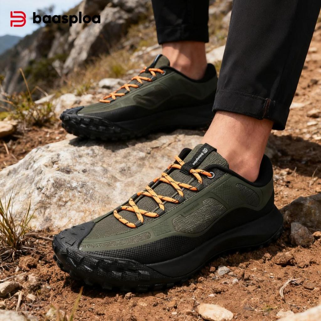 BAASPLOA Men's Outdoor Shoes Non-Slip Autumn Comfortable Men's Hiking Shoes New Arrival All Fashion Men's Quality Brand Outdoor Men's Shoes