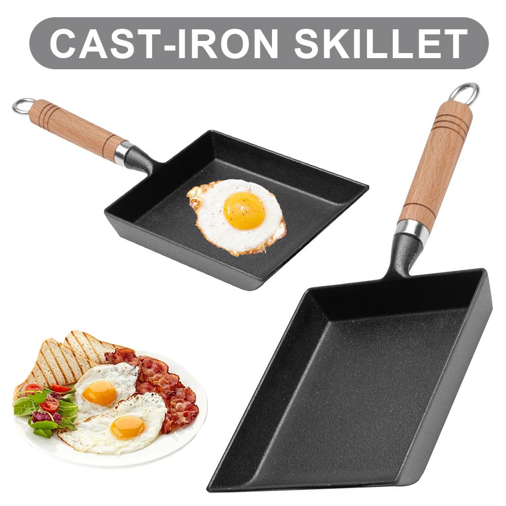 Egg Frying Pan Non-Stick Japanese Omelette Pan Thickened Cooking Pots Saucepan Rectangle Mini Tamagoyaki Fried Pot Cast Iron