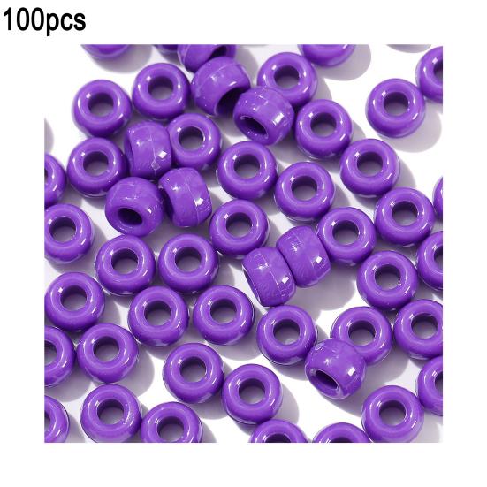 100Pcs/Set DIY Acrylic Loose Beads Pre-hole Handmade Bracelets Necklaces Jewelry Making Colorful Spacer Beads Handcrafted Craft Accessories Kit