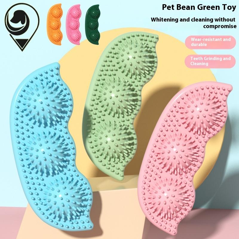 Pet Toys Pea Shape Dog Toys Cat Dog Grinding Stick Bite-resistant Puppy Boredom Relief Tool