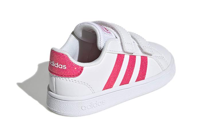 Adidas Neo GRAND COURT Cushioning Low top Skateboard Shoes White Pink Infant And Toddler EG3815