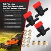 1/4" in Line Fuel Gas Leach Shut Cut Off Valves Clamps Compatible with 494768 697947 698183 Am36141 Am107340 Compatible with Snapper 2-4507 7034212