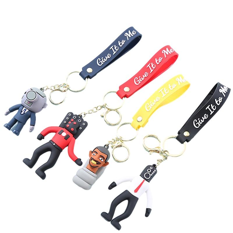 Skibidi Toilet Cartoon Schlüsselanhänger Taschenanhänger Pvc Weichgel Material Für Auto Souvenirs Hochzeit/Geburtstag/Abschluss Geschenke
