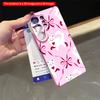 2DFlat Samsung phone case Cute White Cats with Hearts and Bows on Pink Background Applicable to Galaxy S22 S23 S24 S25ULTRA S26 A12 A13 A14 A15 A16