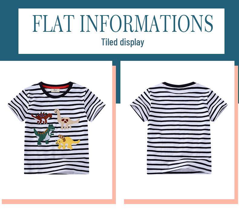 2026 New Boys' Cartoon Short-Sleeve Cotton Shirt for Summer