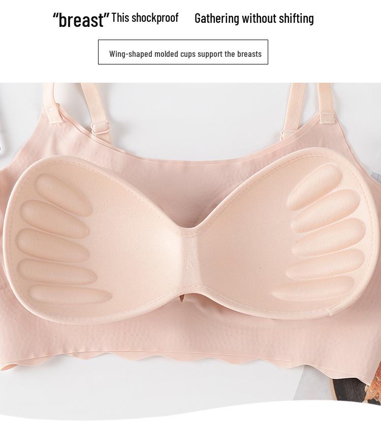Nahtloser kabelloser Push-Up Schlaf-Stütz-Anti-Shake Sport-BH der zweiten Generation für Damen