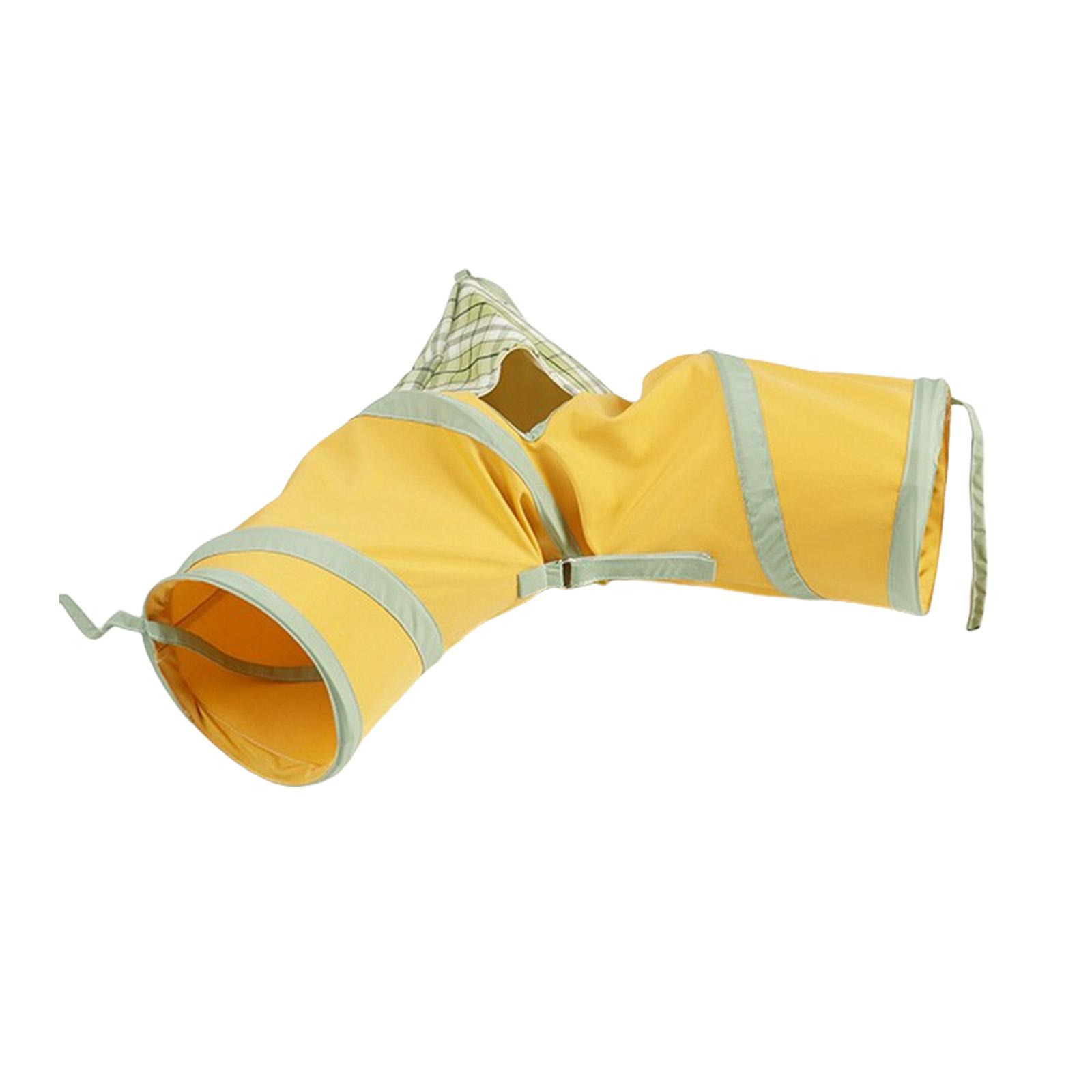 

Кровать-туннель для хомяка, игрушка-кролик, мягкая пещера, домик для хомяка, морских свинок, песчанок, игрушка-кровать жёлтый