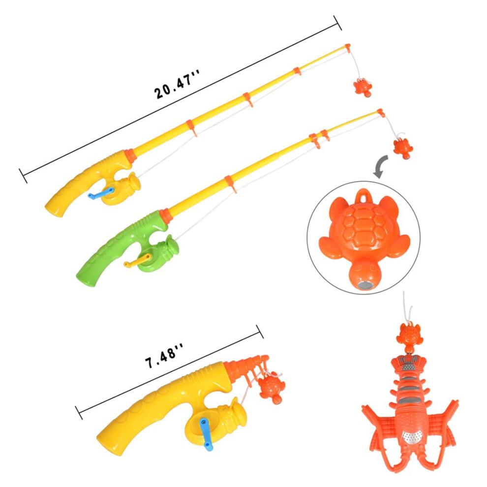 Interactive Bath Playset, Multi-Player Game With Magnetic Floating Toy, Ocean Sea Animals For Bathtub Pool Bathtime Learning, Unique Magnetic Fishing