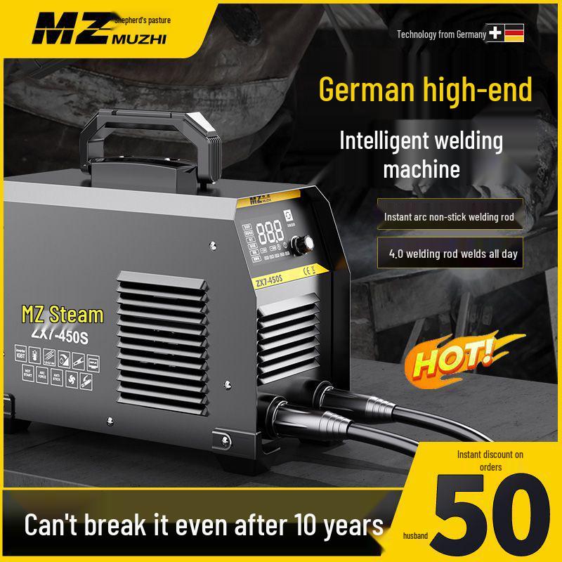 Dual Voltage 220V/380V German Electric Welder, 315A Full Copper, Portable DC Machine for Household and Construction Use.