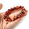 Kerama Sunset Orange Firefly Glass Bracelet for Men and Kerama Inner 20cm Glow-in-the-dark Women, 12mm, Okinawa, Islands, Diameter Approx.
