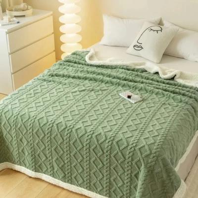 Winter Blanket Thickened Warm Lamb Wool Leisure Blanket Home Warm Thick Soft Bed Cover Knee For Office Sofa Microfiber Bedding