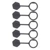 5Pcs USB Waterproof Connector Dust Cover E16 Plastic Female Cap Inner Screw Thread with TPU Chain