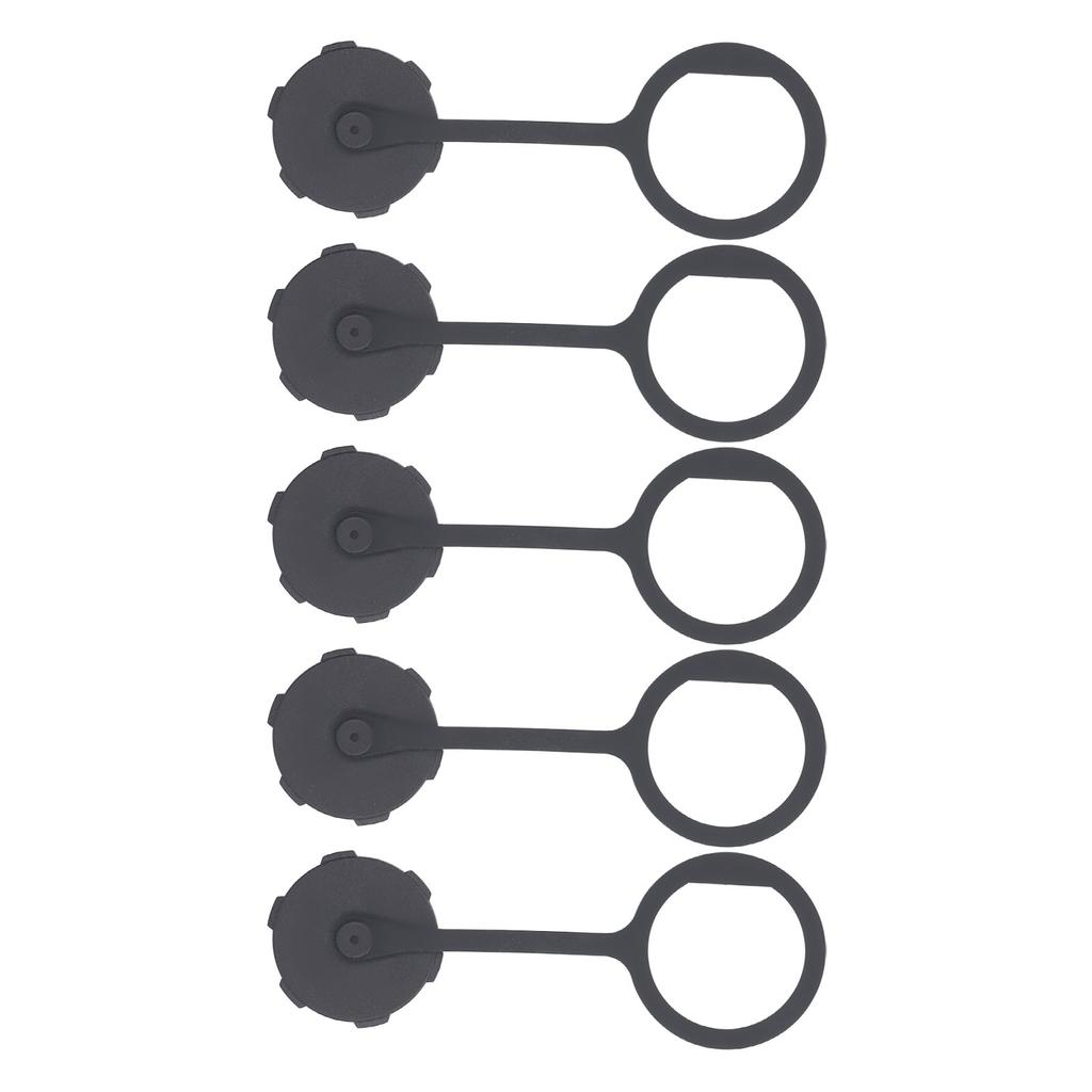 5Pcs USB Waterproof Connector Dust Cover E16 Plastic Female Cap Inner Screw Thread with TPU Chain