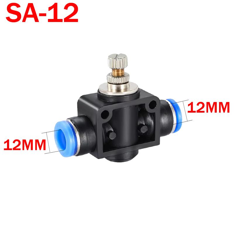 Air Flow Speed Control Valve Tube Water Hose Pneumatic Push In Fittings Throttle Valve SA 4-12mm Ventilation Valves 4