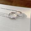 Sterling Silver Mobius Strip Couple Rings - Elegant, Adjustable, Light Luxury Valentine's Day Gift