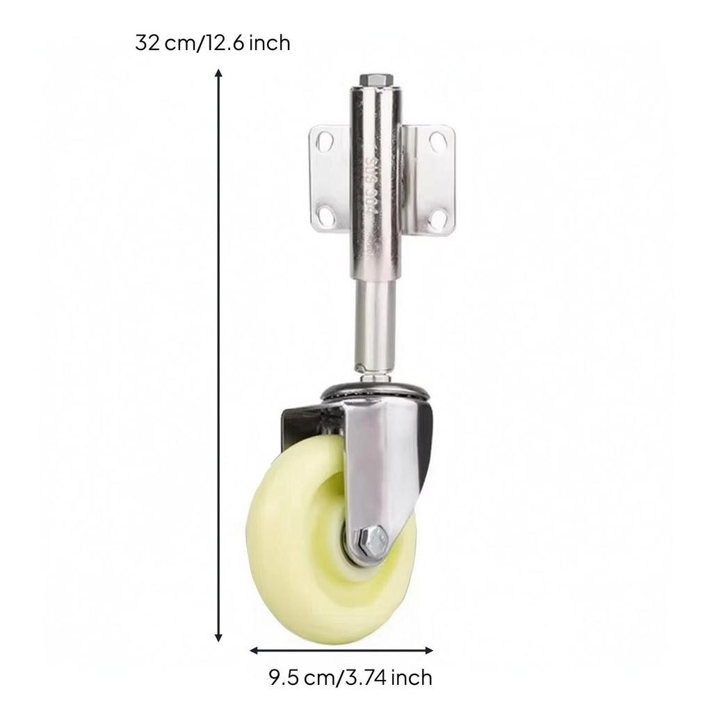 Gate Caster Compact with Mounting Plate Heavy Duty for Gates, Office
