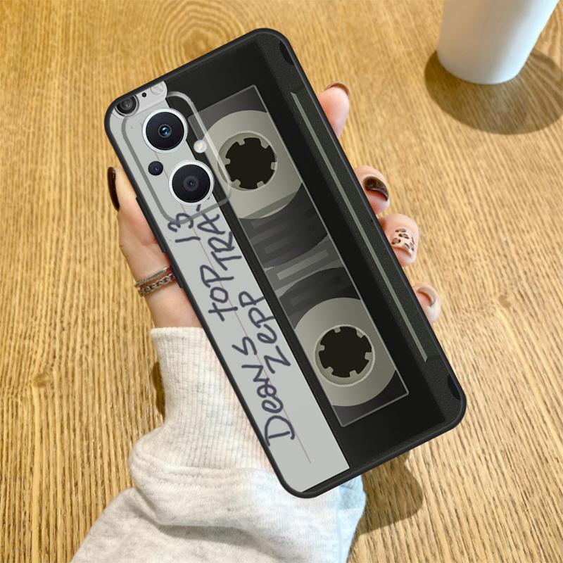 Art Cassette Tape Design Funda For OPPO Reno 12F 11F 13F 14F 8T 8 Lite 10 11 12 13 14 OPPO Find X8 X6 X5 X9 Pro Case