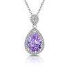Fashionable Waterdrop Necklace High Carbon Diamond Zircon Ice Cut Necklace for Female Clavicle Chain Engagement Gift