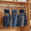 Durable Iron Multi-Layer Trouser Racks Hanging Non Slip Scarf Tie Rack Space Saving Pants Hangers Wardrobe