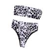 Leopard Print Bandeau Bikini - European & American Style Split Swimsuit