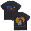 Japanese Anime Akira Washed Vintage T Shirt Science Fiction Cartoon Movie Shotaro Kaneda T-shirt Men Daily Wear Cool Top