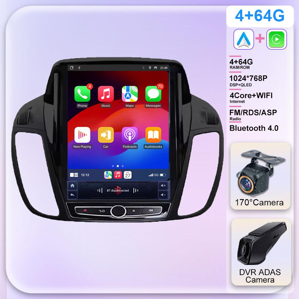 9.7 Inch Android For Ford KUGA C-max Escape 2013 - 2015 Car Radio Auto Multimedia Player GPS Navigation Carplay 5G WIFI No 2Din