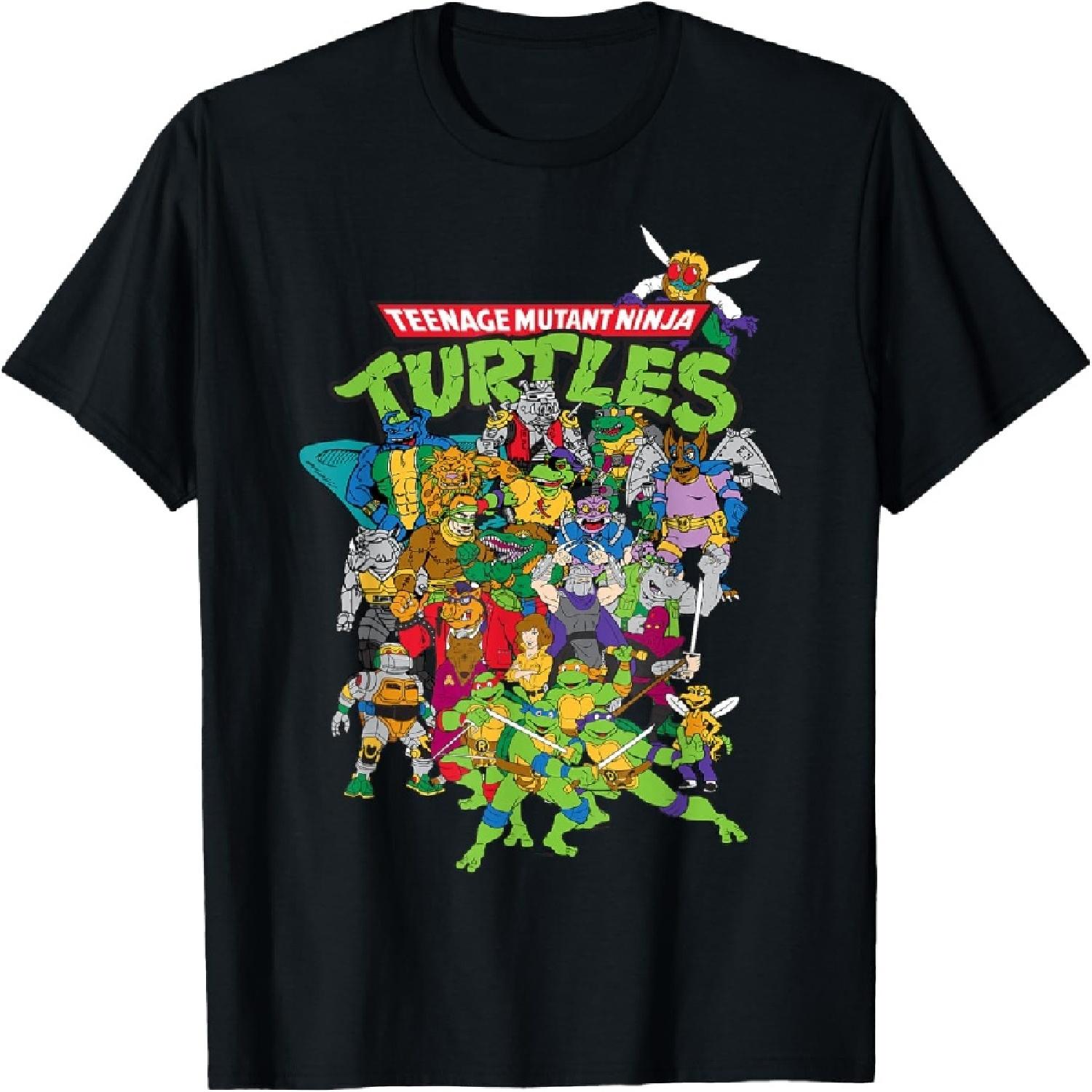 Футболка с большим изображением группы Черепашек-ниндзя S