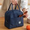 Canvas Thermal Lunch Tote Bag Portable Insulated Lunch Box Bag Foil Fresh Food Container Bag for Women Kids Household Use