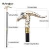 Golden White Dinosaur Walking Cane Fashion Decorative Walking Stick Gentleman Elegant Cosplay Cane Knob Crosier 93cm