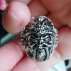 Adjustable Open Ring Men Women Plated Guan Yu Warrior Design Vintage Style Statement Jewelry Gift
