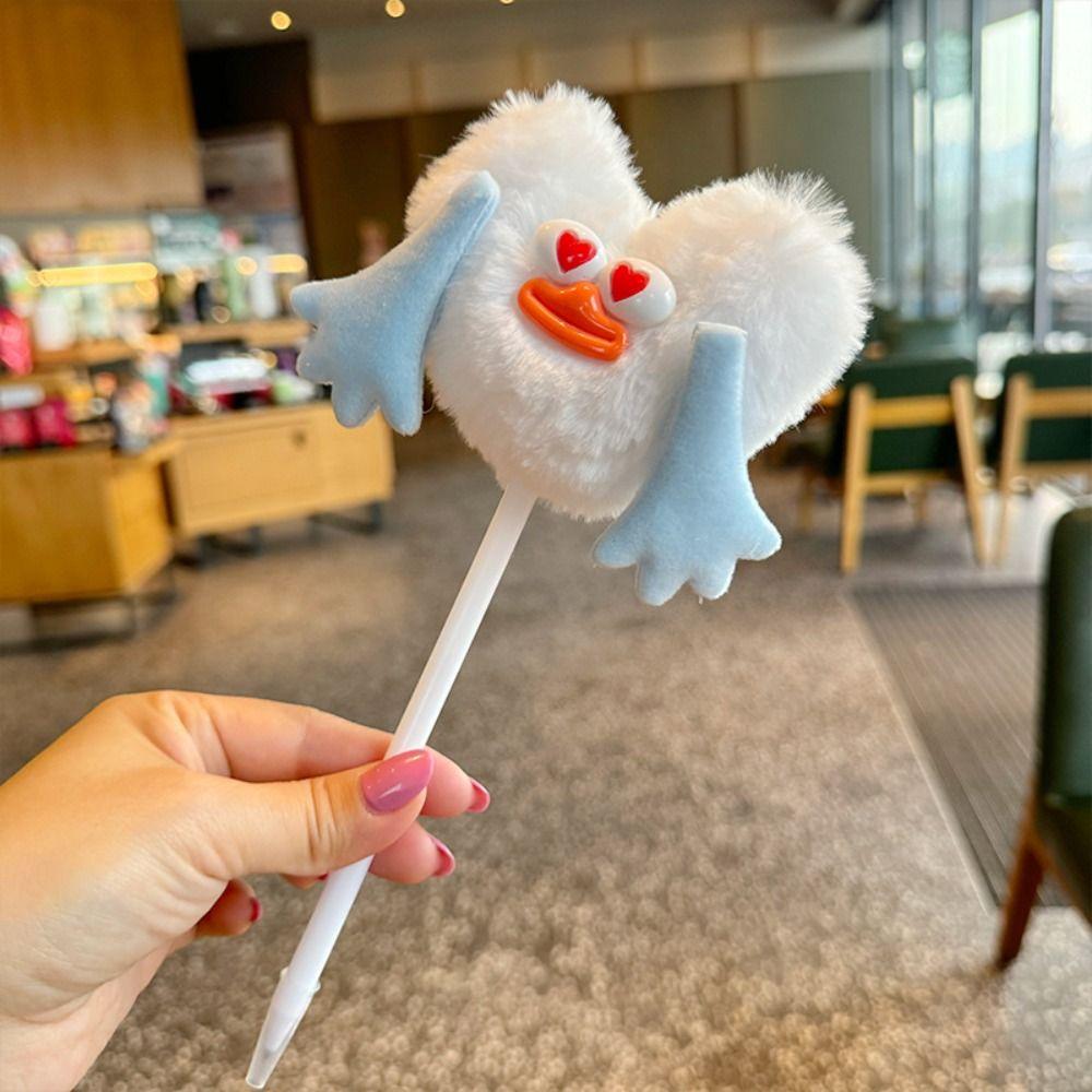 Ugly Braided Doll Children's Plush Pen Iridescence Student Neutral Gel Pen  Award Gifts