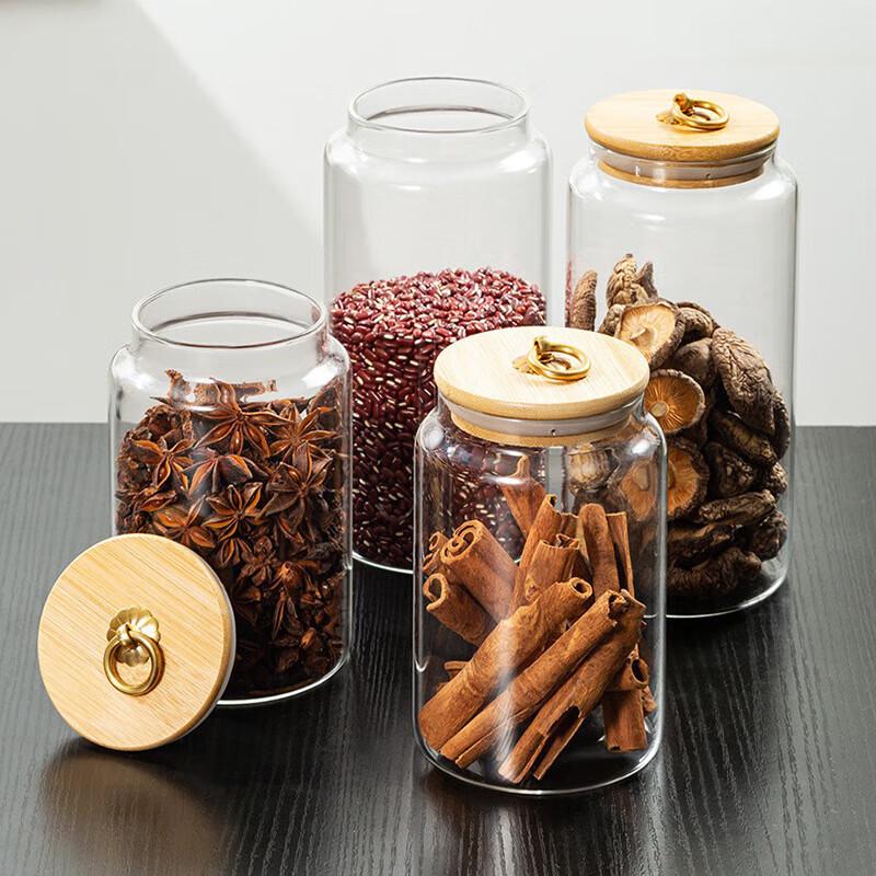 ZISIZ Transparent Sealed Glass Storage Jar