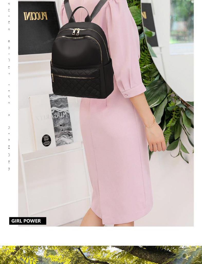 Women's Embroidered Oxford Cloth Casual Backpack for Travel and Storage