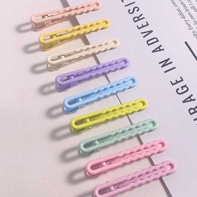 Pinces à cheveux bec de canard à vagues fines colorées, pinces à cheveux BB, pinces latérales pour filles, femmes, enfants, accessoires pour cheveux, décoration, cadeau