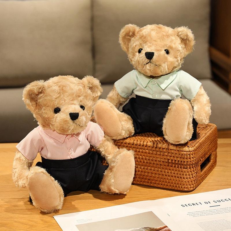 Cartoon Couple Dressed Bear Teddy Bear Doll Plush Toy Hug Bear Doll Girl Soothing Doll