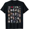 I Love Cats Popular Cat Breeds In America Ultimate Cat Lover T-Shirt